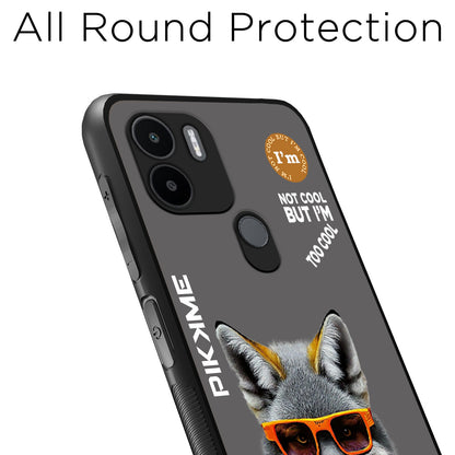 Pikkme Back Cover Pc Tpu + Printed Cool Funky Stylish Grey Wolf Swag Raised Edges Camera Protection |Bumper Case For Redmi A1 Plus (Design 01)