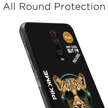 Pikkme Back Cover Pc Tpu + Printed Cool Funky Stylish Black Leopard Swag Raised Edges Camera Protection |Bumper Case For Redmi K20 Pro (Design 04)