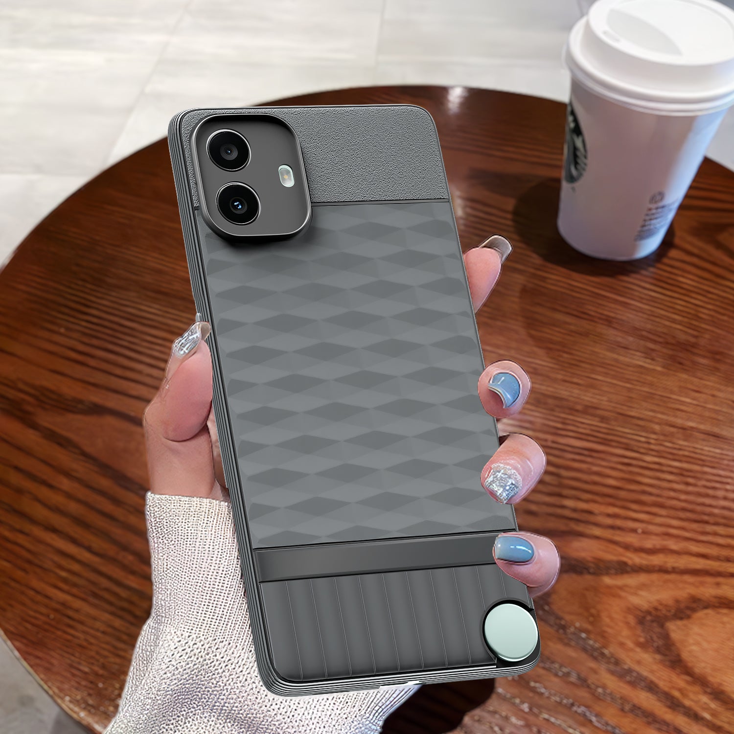 Pikkme CMF by Nothing Phone 1 5G Shockproof Soft Flexible  Gencase Back Cover (Grey)