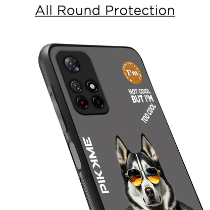 Pikkme Back Cover Pc Tpu + Printed Cool Funky Stylish Grey Dog Swag Raised Edges Camera Protection |Bumper Case For Redmi Note 11T (Design 02)