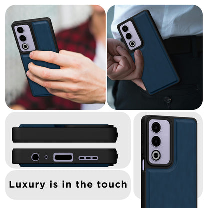Pikkme Oppo F27 Pro Plus 5G Premium Leatherback Case (Blue)
