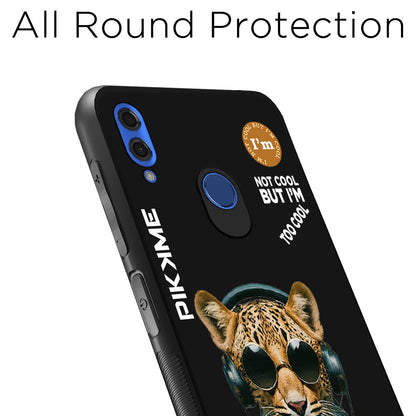 Pikkme Back Cover Pc Tpu + Printed Cool Funky Stylish Black Leopard Swag Raised Edges Camera Protection |Bumper Case For Honor 10 Lite (Design 04)