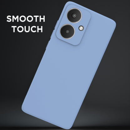 Pikkme Redmi 13C 5G Soft Matte Liquid Silicone Back Cover (Aqua Blue)