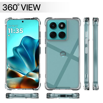 Pikkme Motorola Moto Edge 60 Fusion 5G PC + TPU Clear Transparent Back Cover (Transparent)