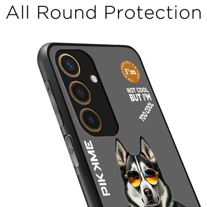 Pikkme Back Cover Pc Tpu + Printed Cool Funky Stylish Grey Dog Swag Raised Edges Camera Protection |Bumper Case For Samsung Galaxy S24 5G (Design 02)