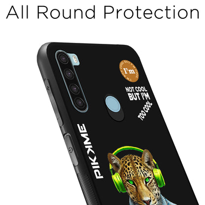 Pikkme Back Cover Pc Tpu + Printed Cool Funky Stylish Black Leopard Swag Raised Edges Camera Protection |Bumper Case For Redmi Note 8 (Design 03)