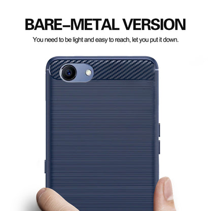 Pikkme Realme 1  Hybrid Carbon Fiber Back Cover (Blue)