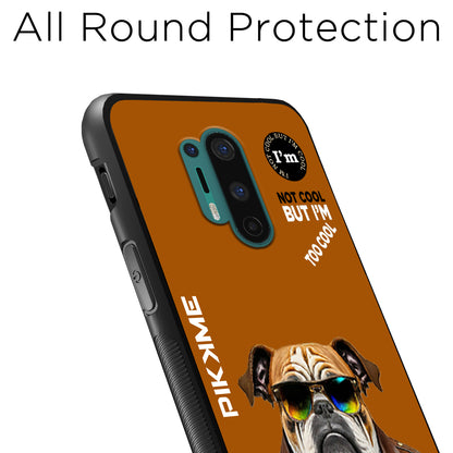 Pikkme Back Cover Pc Tpu + Printed Cool Funky Stylish Brown Dog Swag Raised Edges Camera Protection |Bumper Case For OnePlus 8 Pro (Design 10)