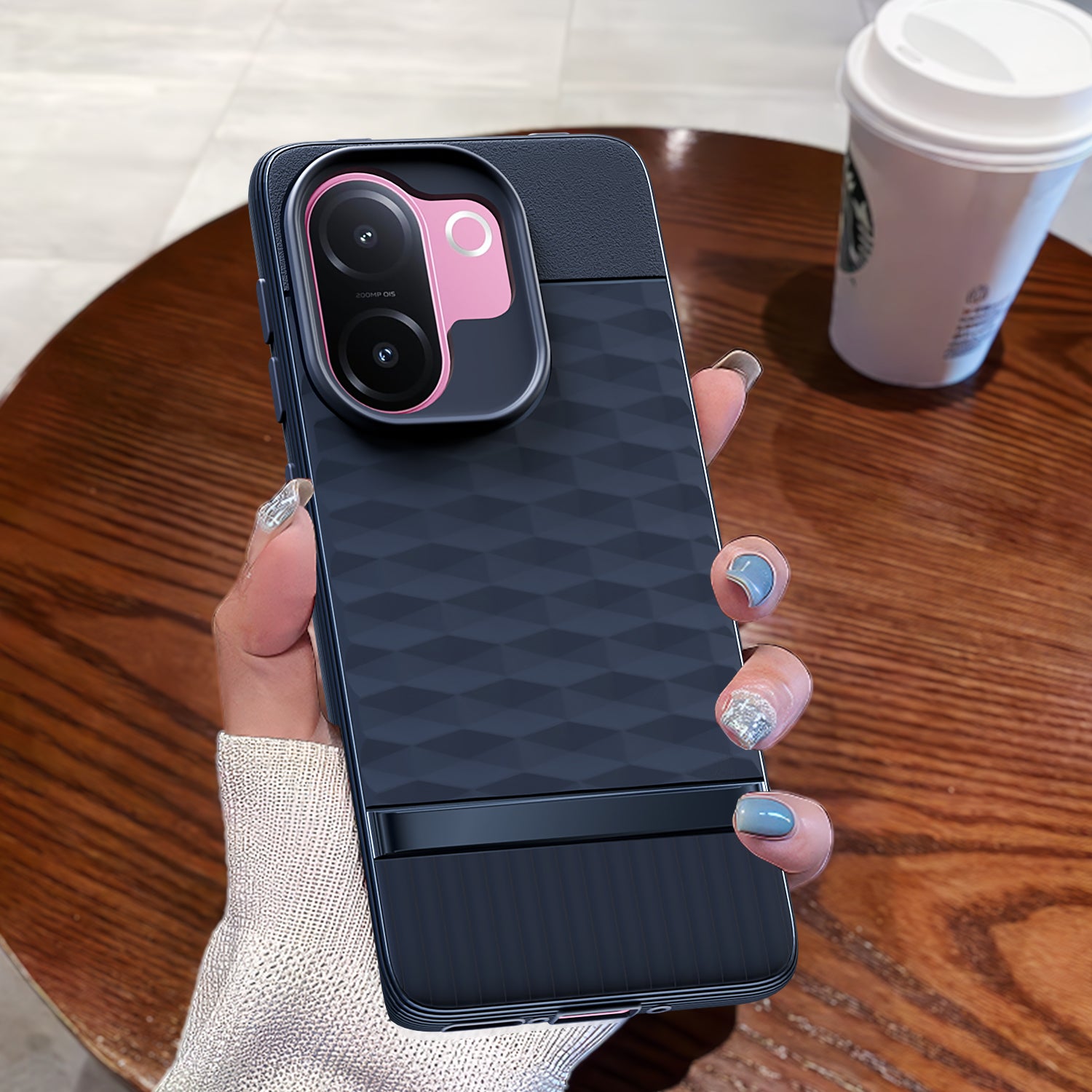 Pikkme Vivo V60e 5G Shockproof Soft Flexible Gencase Back cover (Blue)