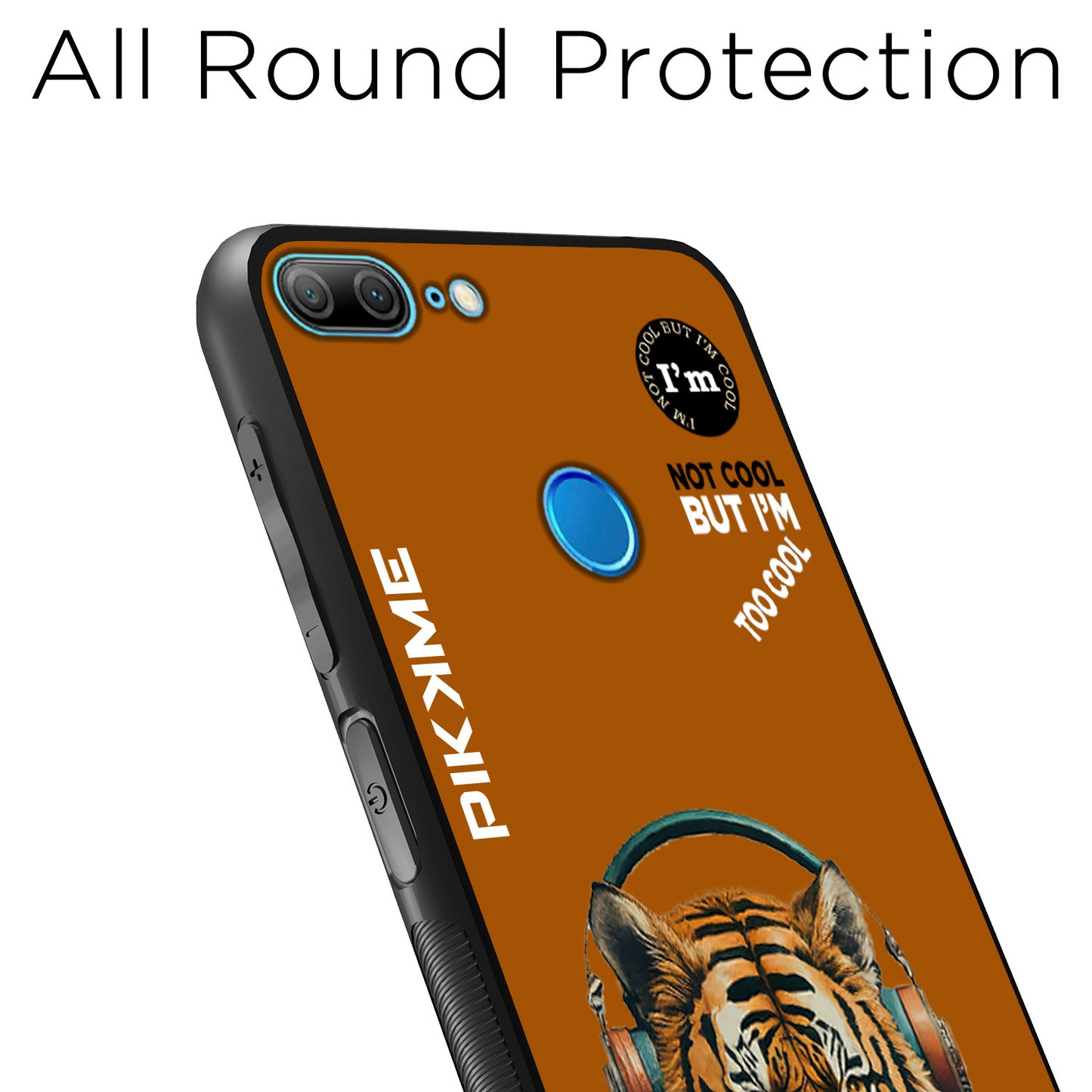 Pikkme Back Cover Pc Tpu + Printed Cool Funky Stylish Brown Tiger Swag Raised Edges Camera Protection |Bumper Case For Honor 9 Lite (Design 09)