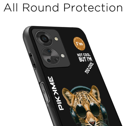 Pikkme Back Cover Pc Tpu + Printed Cool Funky Stylish Black Leopard Swag Raised Edges Camera Protection |Bumper Case For OnePlus Nord 2T 5G (Design 04)