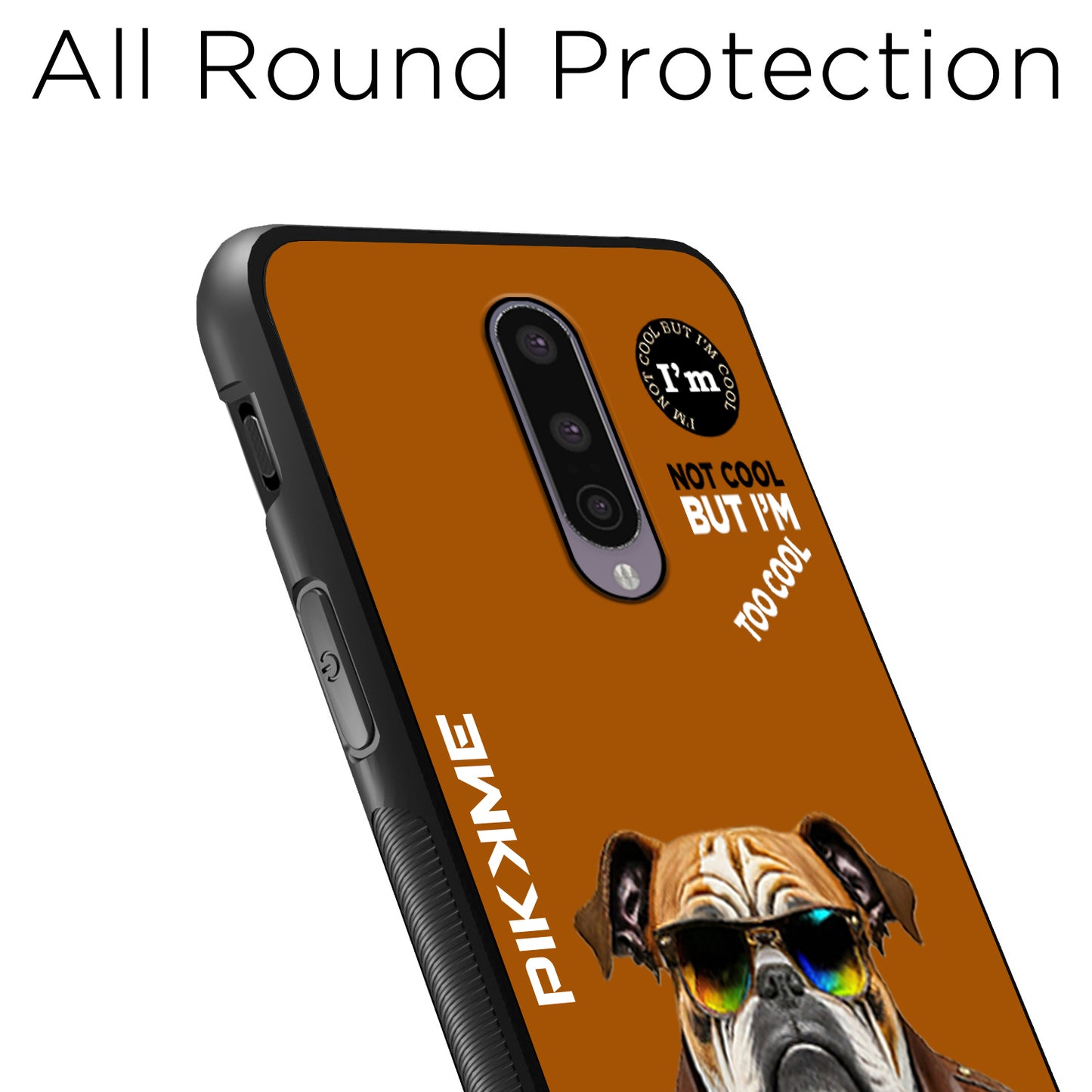 Pikkme Back Cover Pc Tpu + Printed Cool Funky Stylish Brown Dog Swag Raised Edges Camera Protection |Bumper Case For OnePlus 8 (Design 10)