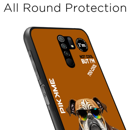 Pikkme Back Cover Pc Tpu + Printed Cool Funky Stylish Brown Dog Swag Raised Edges Camera Protection |Bumper Case For Redmi 9 Prime (Design 10)