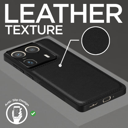 Pikkme Moto Edge 50 Ultra 5G Leatherback Back Case | Black