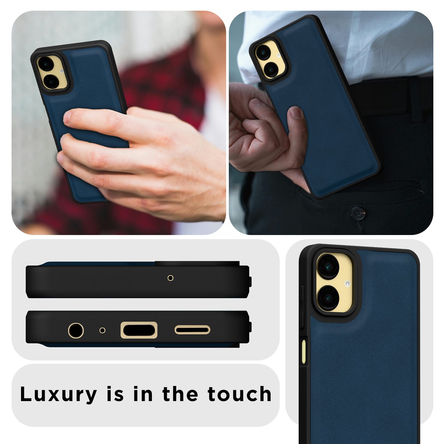 Pikkme Samsung Galaxy A06 Premium Leatherback Case (Blue)
