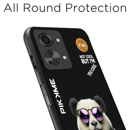 Pikkme Back Cover Pc Tpu + Printed Cool Funky Stylish Black Panda Swag Raised Edges Camera Protection |Bumper Case For OnePlus Nord 2T 5G (Design 05)