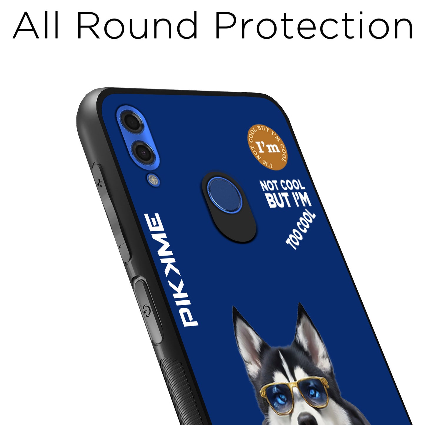 Pikkme Back Cover Pc Tpu + Printed Cool Funky Stylish Blue Dog Swag Raised Edges Camera Protection |Bumper Case For Honor 10 Lite (Design 08)