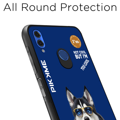 Pikkme Back Cover Pc Tpu + Printed Cool Funky Stylish Blue Dog Swag Raised Edges Camera Protection |Bumper Case For Honor 10 Lite (Design 08)