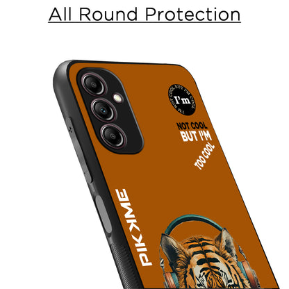 Pikkme Back Cover Pc Tpu + Printed Cool Funky Stylish Brown Tiger Swag Raised Edges Camera Protection |Bumper Case For Samsung Galaxy A14 (Design 09)