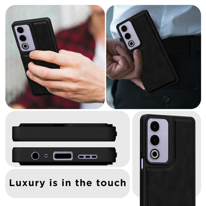 Pikkme Oppo A3 Pro 5G Premium Super Soft-Touch Leatherback Case (Black)