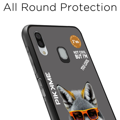 Pikkme Back Cover Pc Tpu + Printed Cool Funky Stylish Grey Wolf Swag Raised Edges Camera Protection |Bumper Case For Samsung Galaxy A30 (Design 01)