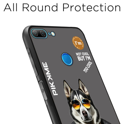 Pikkme Back Cover Pc Tpu + Printed Cool Funky Stylish Grey Dog Swag Raised Edges Camera Protection |Bumper Case For Honor 9 Lite (Design 02)