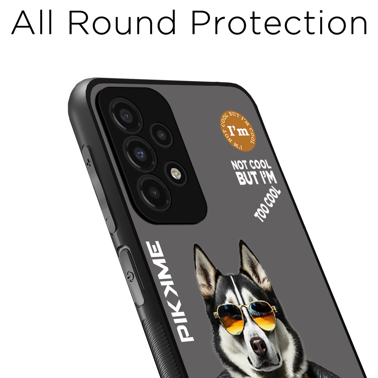 Pikkme Stylish Grey Dog Swag Samsung Galaxy A52S 5G Back Cover (Design 02)