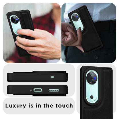 Pikkme Vivo V40 5G / V40 Pro 5G / T3 Ultra 5G Premium Leatherback Case (Black)