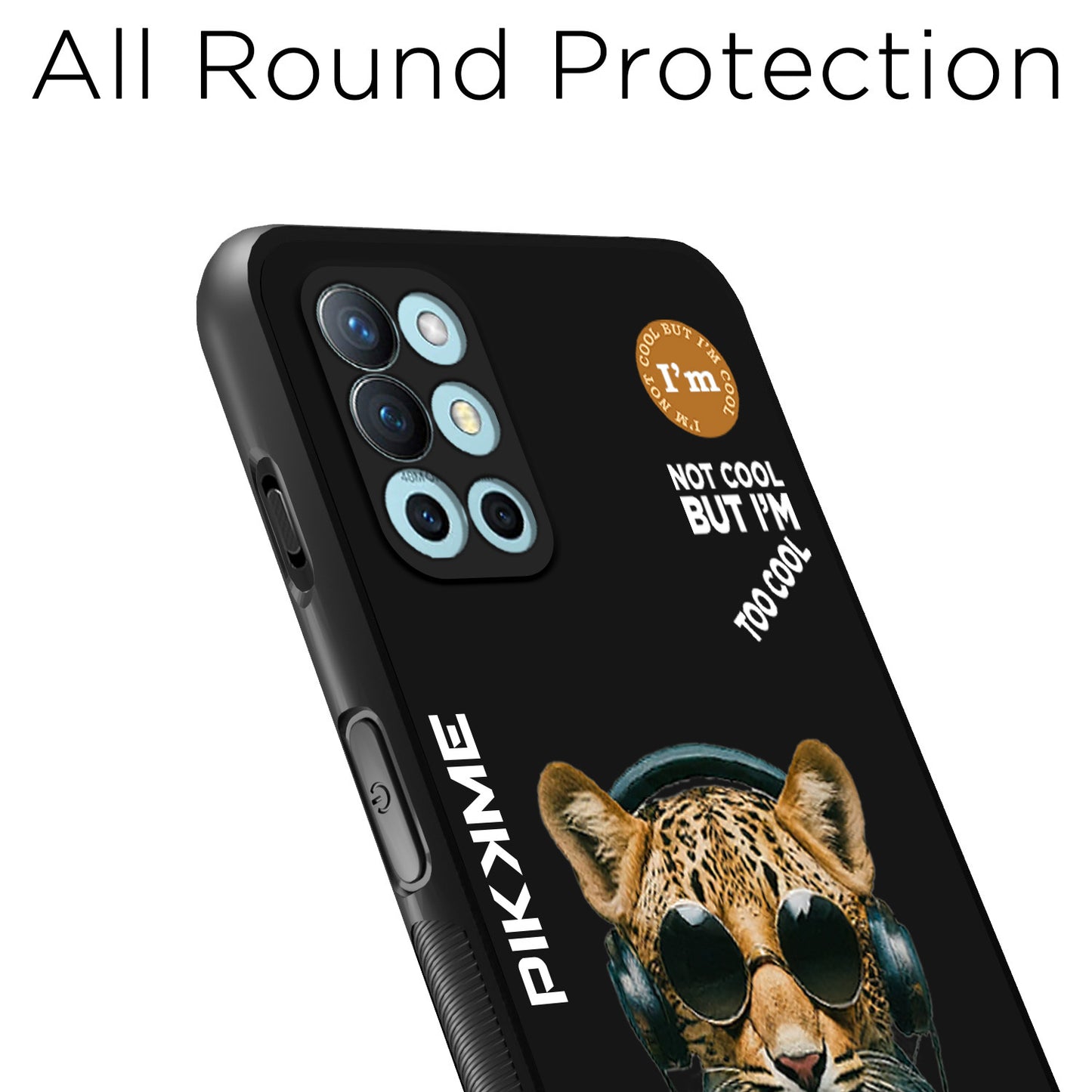 Pikkme Back Cover Pc Tpu + Printed Cool Funky Stylish Black Leopard Swag Raised Edges Camera Protection |Bumper Case For OnePlus 8T (Design 04)