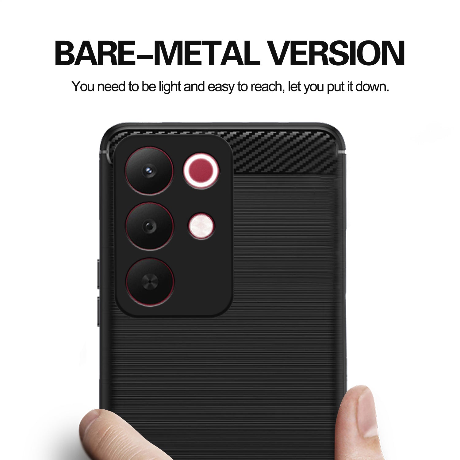 Pikkme Realme 15x 5G / C85 5G Hybrid Carbon Fiber Back Cover (Black)