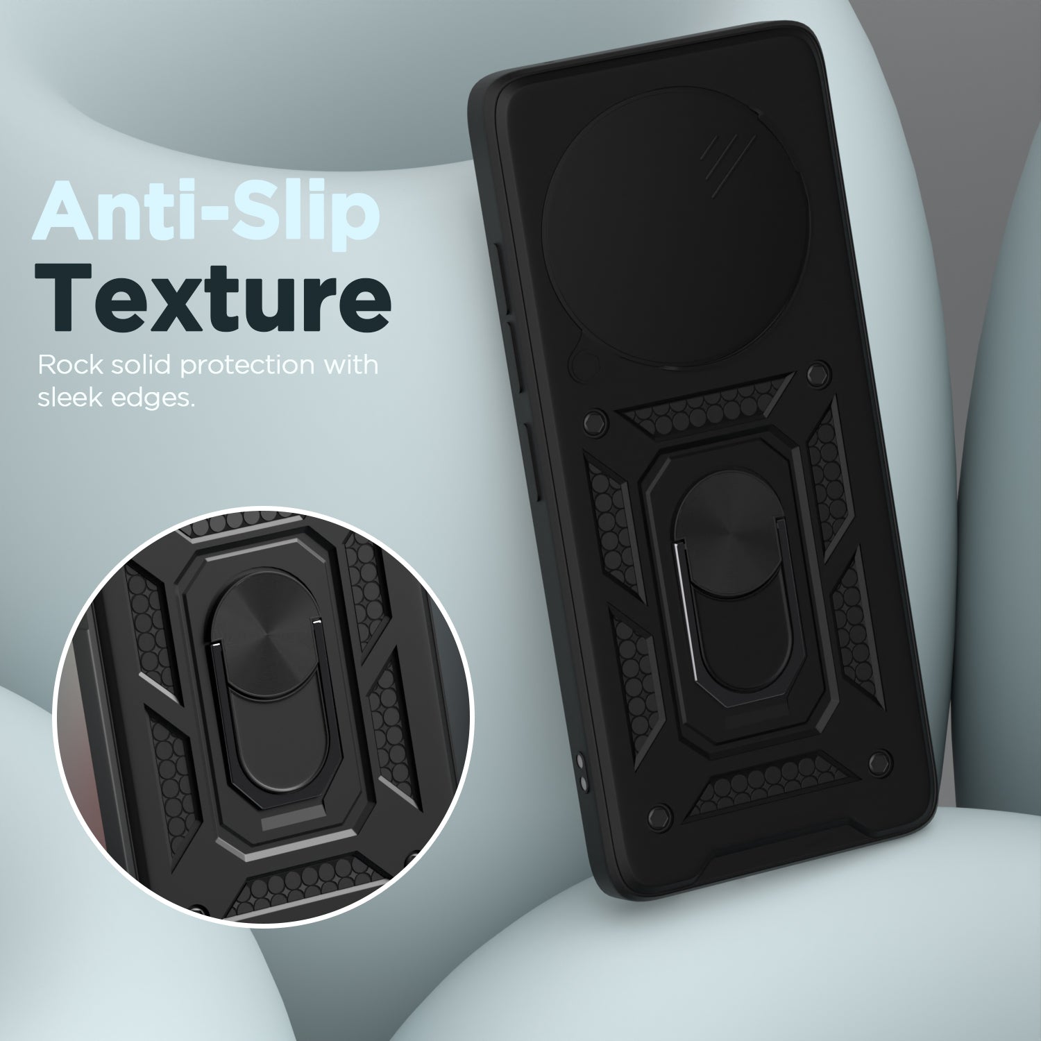 Pikkme Vivo T4 5G / iQoo Z10 5G D10 Tough Armor Back Cover (Black)