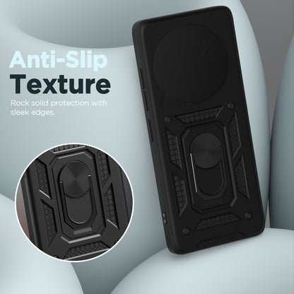 Pikkme Vivo T4 5G / iQoo Z10 5G D10 Tough Armor Back Cover (Black)