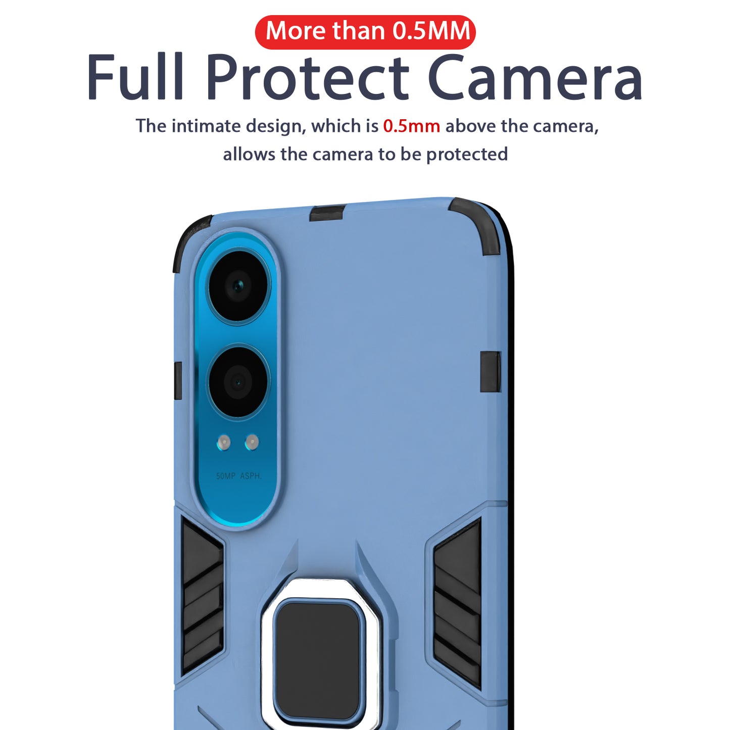 Pikkme OnePlus Nord Ce 4 Lite 5G D5 Tough Armor Back Cover (Blue)