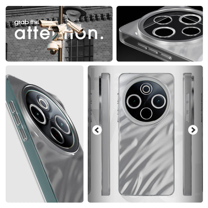 Pikkme Vivo Y300 Pro 5G Swirl Design Silver Forest Back Cover  (Silver)
