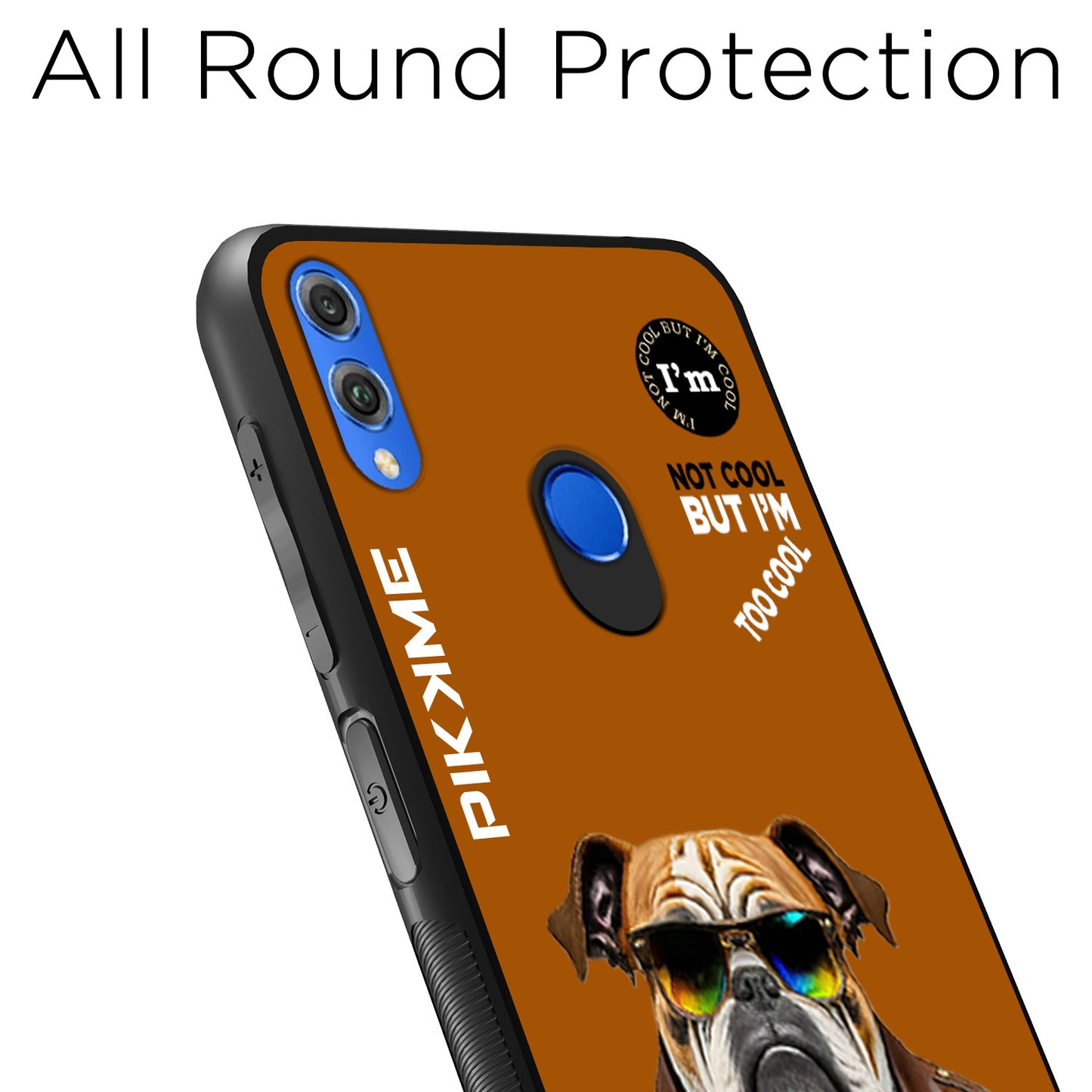 Pikkme Back Cover Pc Tpu + Printed Cool Funky Stylish Brown Dog Swag Raised Edges Camera Protection |Bumper Case For Honor 8X (Design 10)