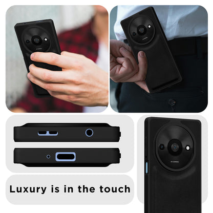 Pikkme Redmi A3 (2024) / Redmi A3x / Poco C61 Premium Leatherback Case (Black)