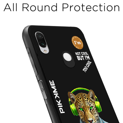 Pikkme Back Cover Pc Tpu + Printed Cool Funky Stylish Black Leopard Swag Raised Edges Camera Protection |Bumper Case For Redmi Note 7 Pro (Design 03)