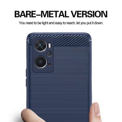 Pikkme Oppo K10  Hybrid Carbon Fiber Back Cover (Blue)