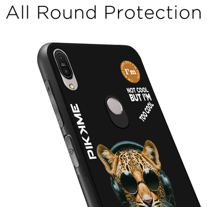 Pikkme Back Cover Pc Tpu + Printed Cool Funky Stylish Black Leopard Swag Raised Edges Camera Protection |Bumper Case For Asus Max Pro M1 (Design 04)