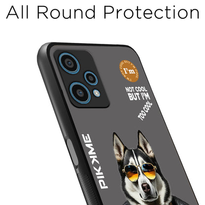 Pikkme Back Cover Pc Tpu + Printed Cool Funky Stylish Grey Dog Swag Raised Edges Camera Protection |Bumper Case For Realme 9 Pro (Design 02)