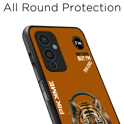 Pikkme Back Cover Pc Tpu + Printed Cool Funky Stylish Brown Tiger Swag Raised Edges Camera Protection |Bumper Case For OnePlus 9 (Design 09)