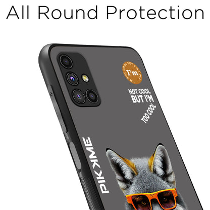 Pikkme Back Cover Pc Tpu + Printed Cool Funky Stylish Grey Wolf Swag Raised Edges Camera Protection |Bumper Case For Samsung Galaxy M51 (Design 01)