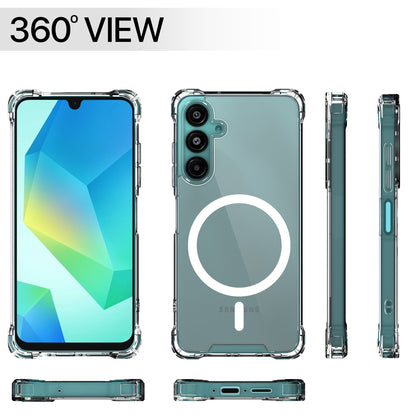 Pikkme Samsung Galaxy A17 5G Mag-Safe Shockproof PC + TPU Back Cover (Transparent Mag-Safe)