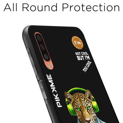 Pikkme Back Cover Pc Tpu + Printed Cool Funky Stylish Black Leopard Swag Raised Edges Camera Protection |Bumper Case For Samsung Galaxy A50 (Design 03)