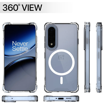 Pikkme OnePlus Nord 5 5G Mag-Safe Shockproof PC + TPU Back Cover (Transparent)