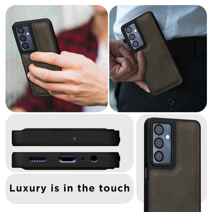Pikkme Samsung Galaxy M34 5G Premium Leatherback Case (Brown)