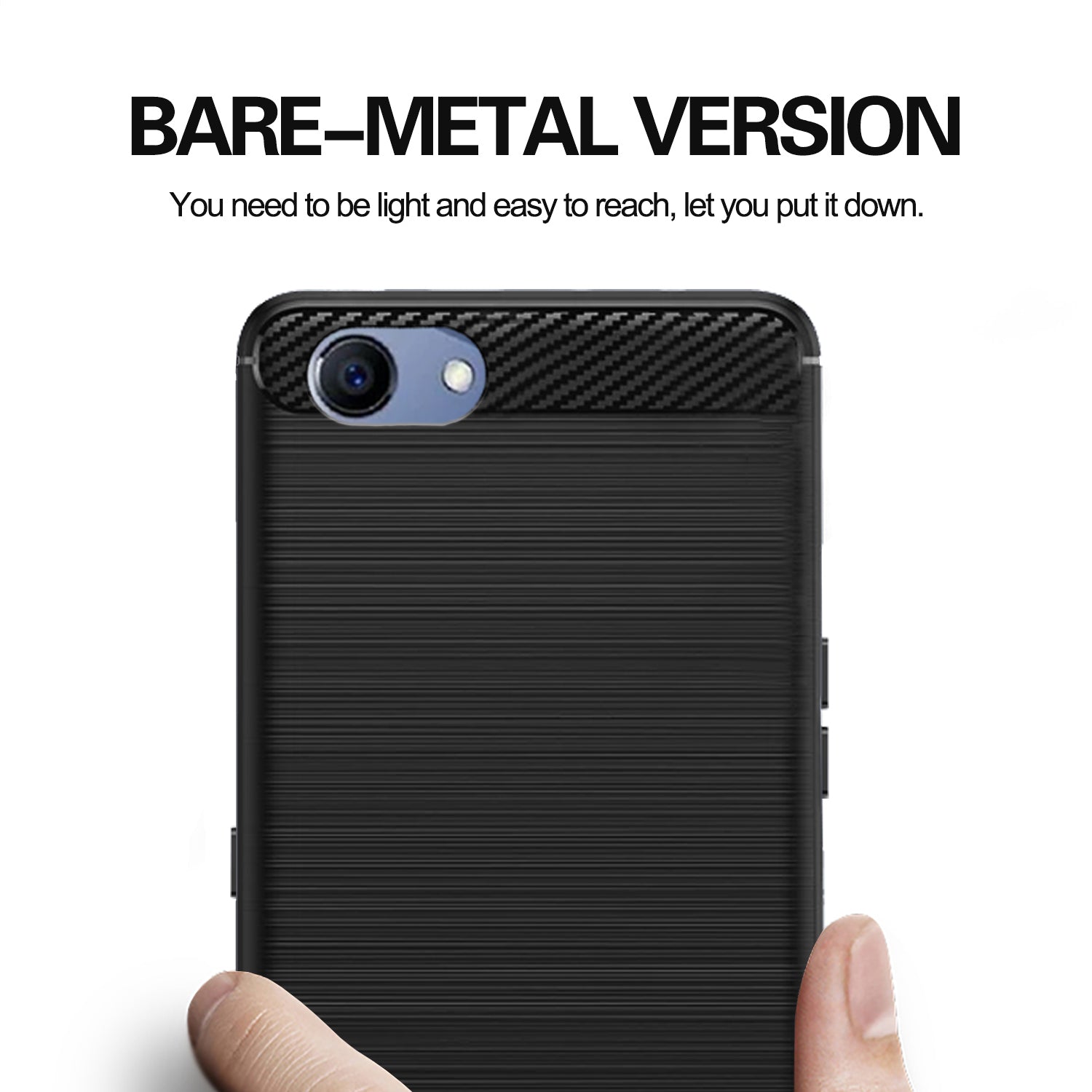 Pikkme Realme 1  Hybrid Carbon Fiber Back Cover (Black)