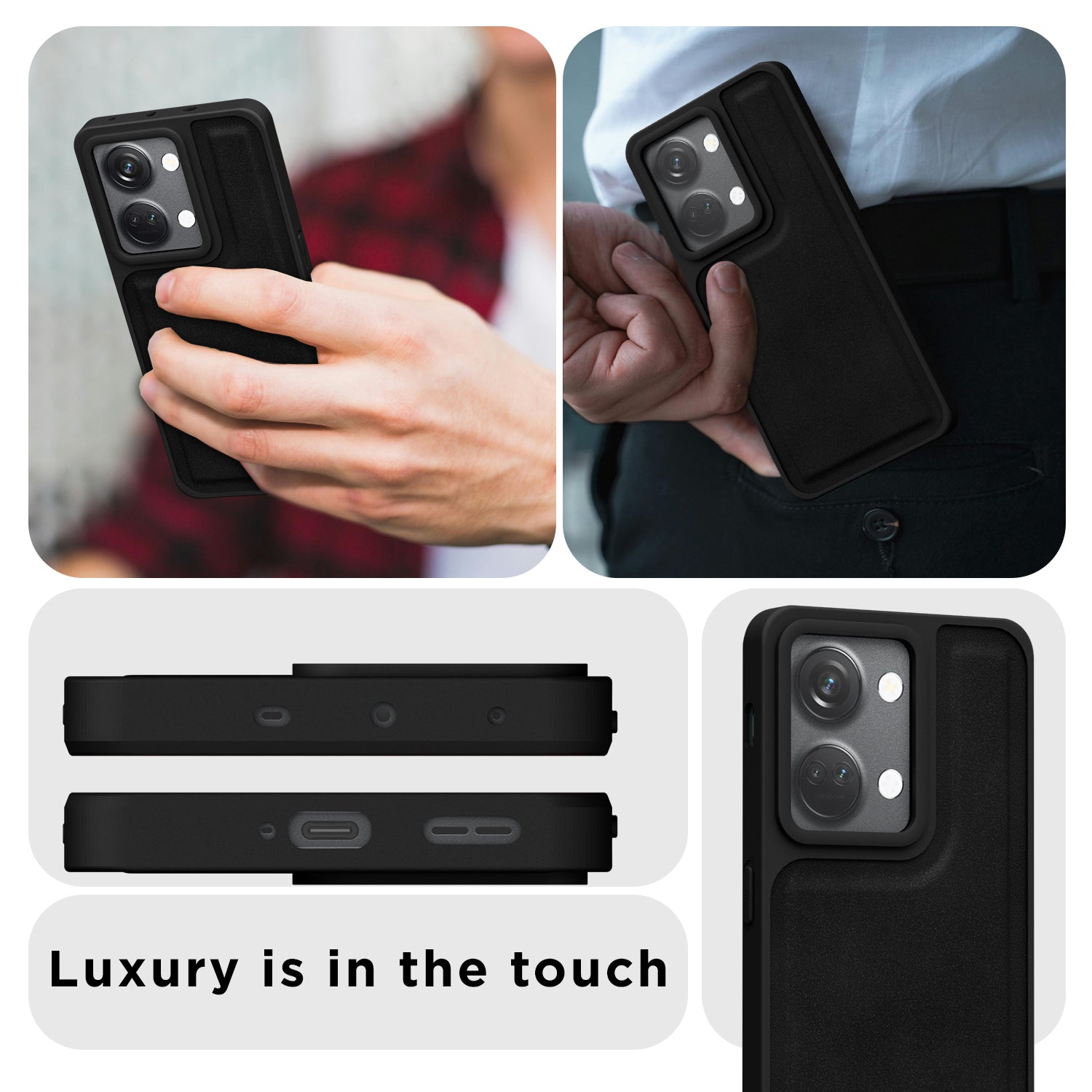 Pikkme OnePlus Nord 3 5G Premium Super Soft-Touch Leatherback Case (Black)