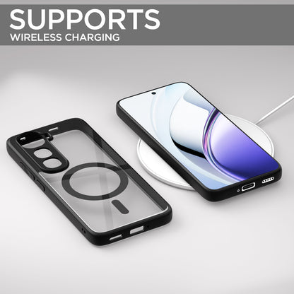 Pikkme Vivo Y400 5G Eagle 2 Mag-Safe Shockproof Hard Transparent Back Cover (Black)