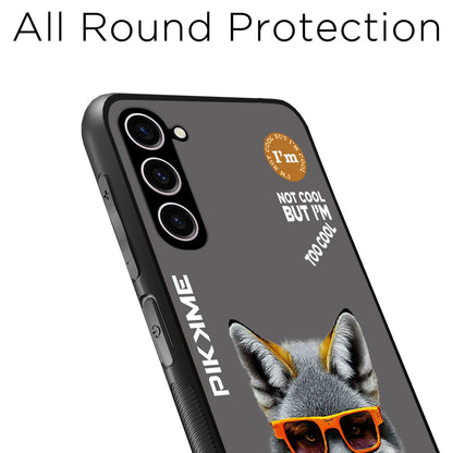 Pikkme Back Cover Pc Tpu + Printed Cool Funky Stylish Grey Wolf Swag Raised Edges Camera Protection |Bumper Case For Samsung Galaxy S23 5G (Design 01)